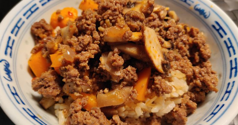 Ground beef and vegetables