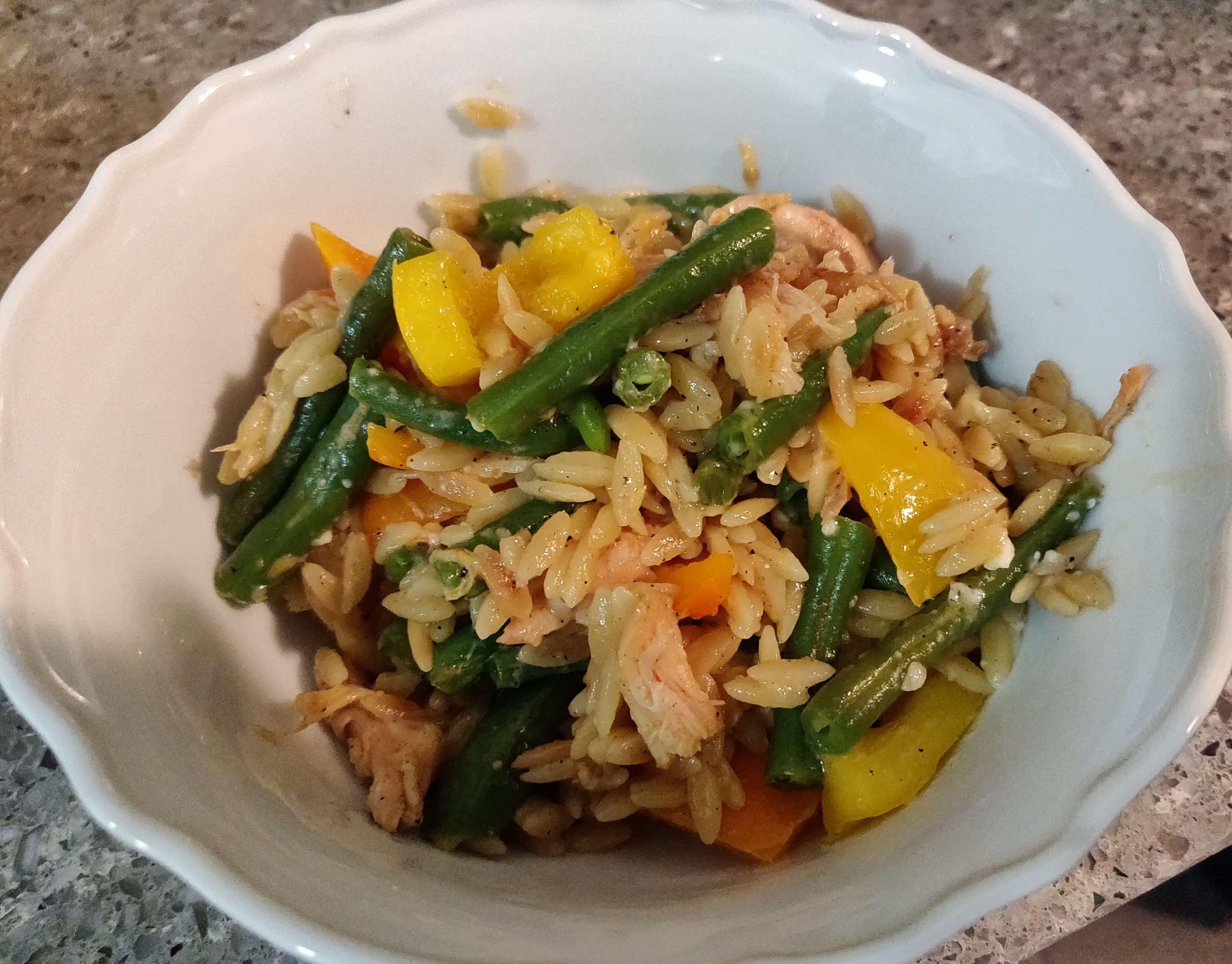 Orzo With Chicken And Vegetables - YUMMY 4 UR TUMMY