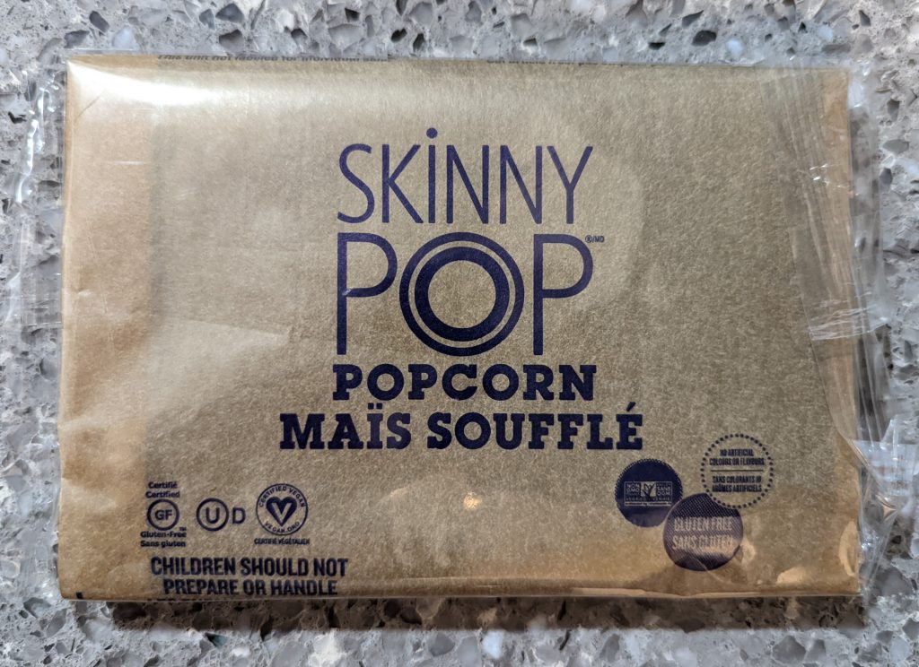 Skinny Pop Butter Flavour Microwave Popcorn YUMMY 4 UR TUMMY